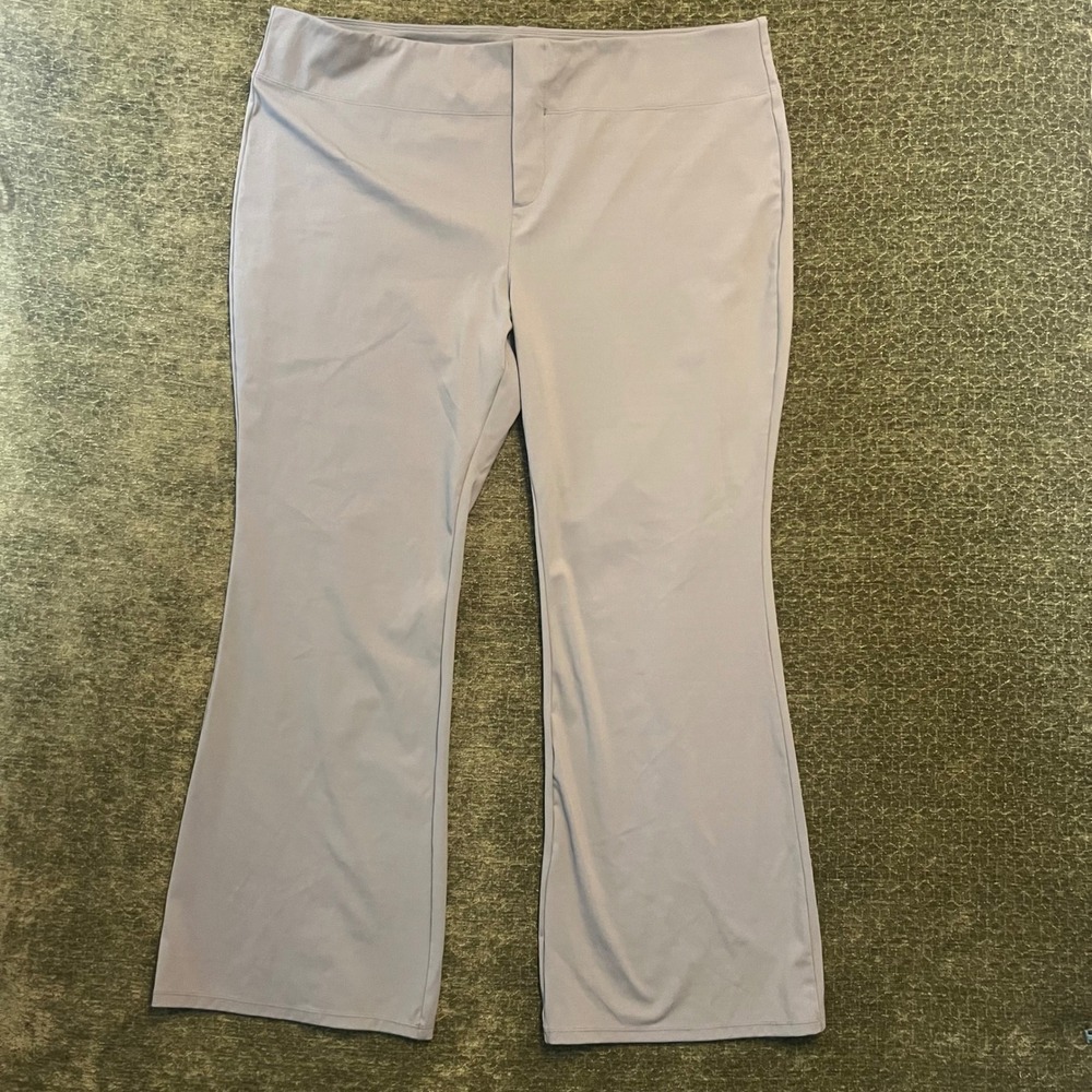 Halara Flare Pants Womens 3X Purple Rayon Nylon Stretch 02846274